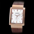 Menns Quartz Analog Gold Dial Leather armbåndsur med Second Hands Dial (brun)